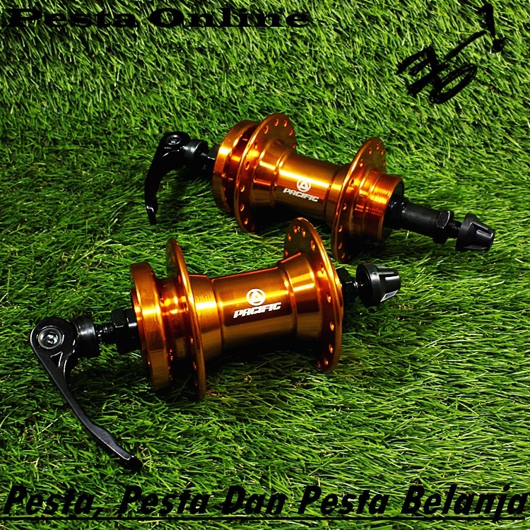 Hub Freehub PACIFIC 32H Gold Disc Drat Sixbolts HUB Sepeda Bos Trombol Ulir