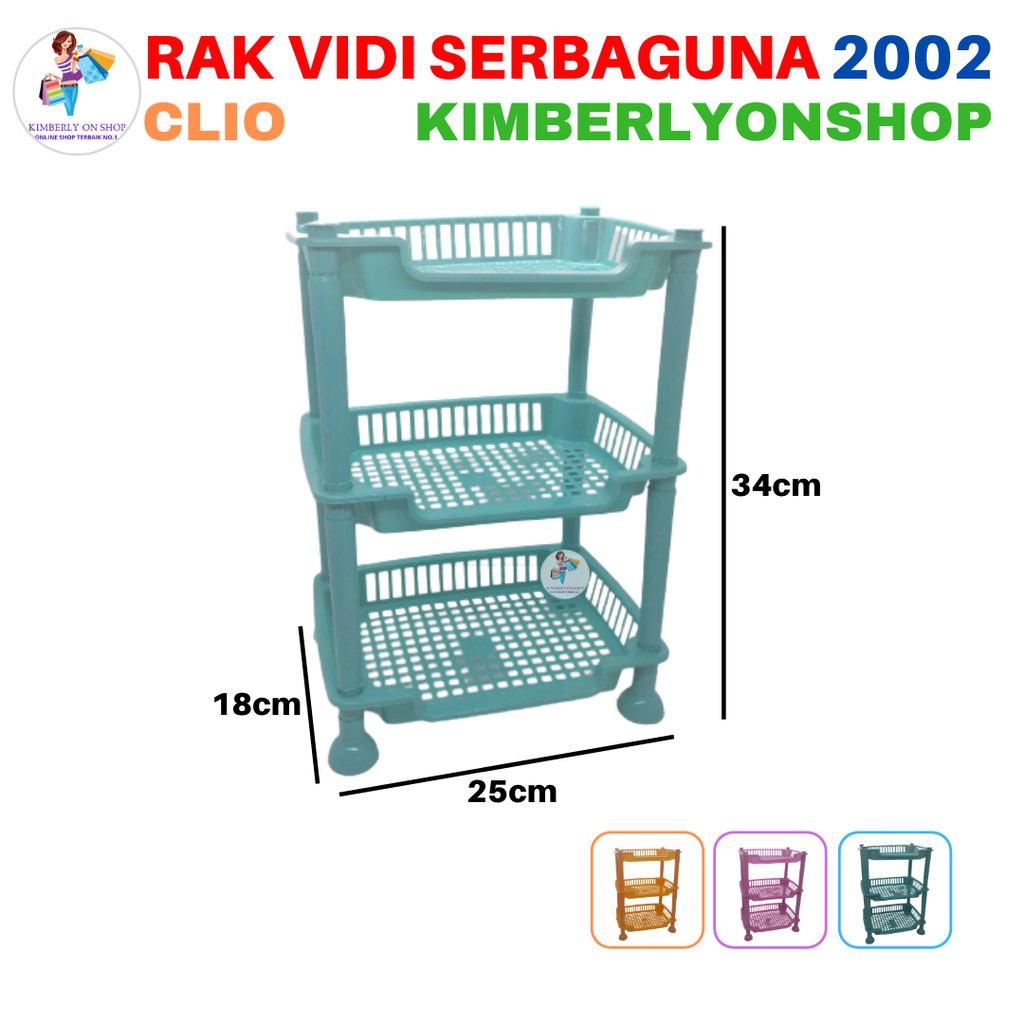 Kimberlyonshop Rak serbaguna 3 susun Vidi 2002 Clio Rak Bumbu Dapur