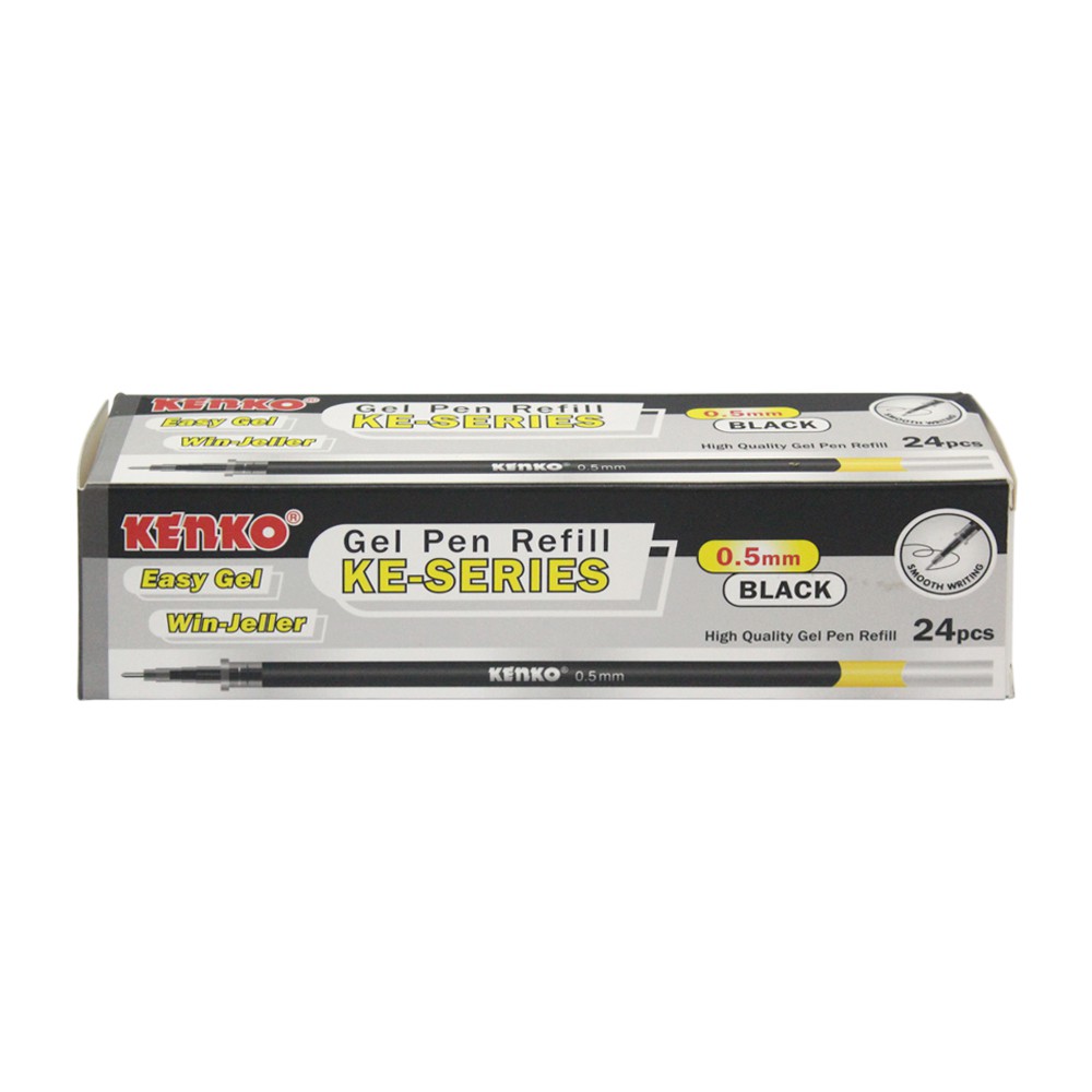 REFILL KENKO . Isi Pulpen Gel 0,5 mm KE-Series Tinta Hitam (Easy Gel dan Win Jeller) - OFF-60
