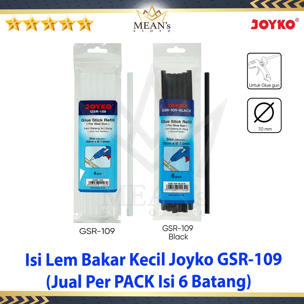 

Lem Bakar Joyko Kecil GSR-109 Putih dan Hitam / Isi Lem Bakar GSR 109