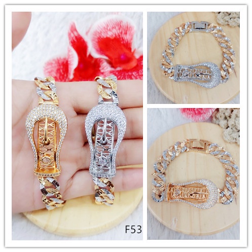 Gelang Xuping Permata Rantai Kombinasi Lapis Emas 18k F53,54