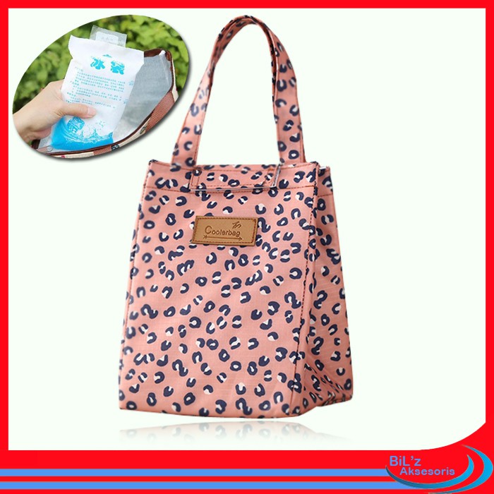 LB22 Tas Bekal Lunch Bag Bonus Jelly Ice Cooler Bag Tas Piknik Tas Travel Tas Wanita Murah