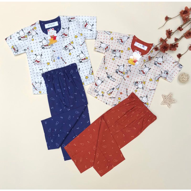 BAJU PIYAMA NIQTA DEWASA  LENGAN PENDEK CELANA PANJANG/ PIYAMA DEWASA NIQTA / PIYAMA IBU DAN ANAK