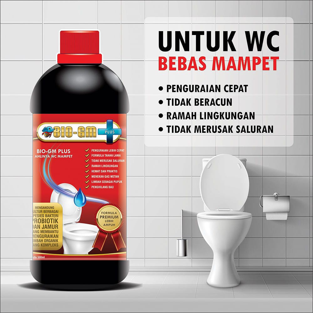 BIO GM PLUS Pembersih WC Mampet Tanpa Sedot 500ml