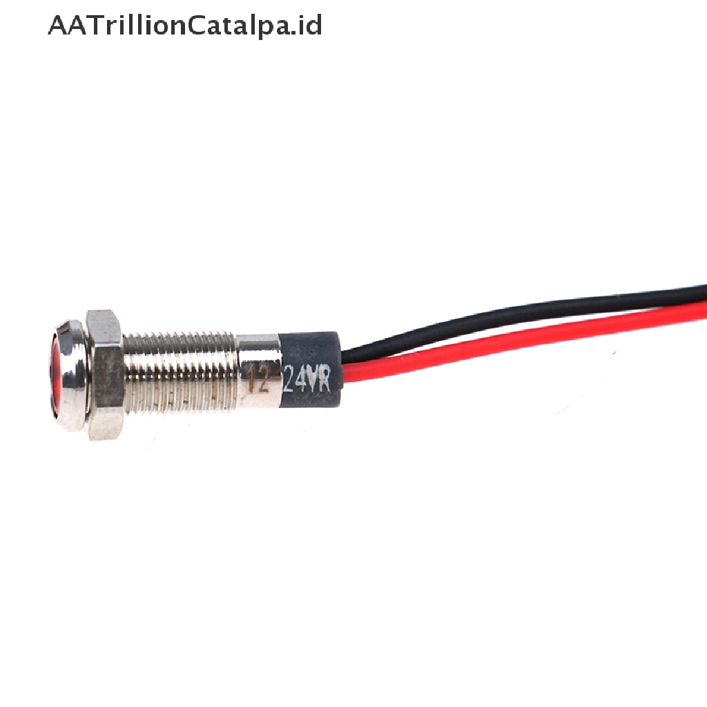 Aatrillioncatalpa 5pcs Lampu Indikator LED 12V-24V 6mm Untuk Panel Dashboard Mobil / Perahu