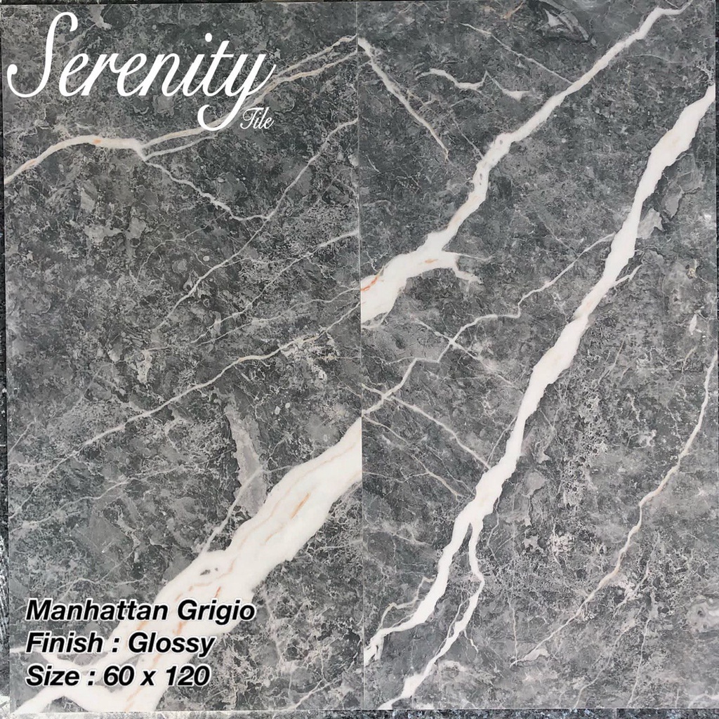 Granit Abu-abu Motif Marmer Serenity Manhattan Grigio 60x120