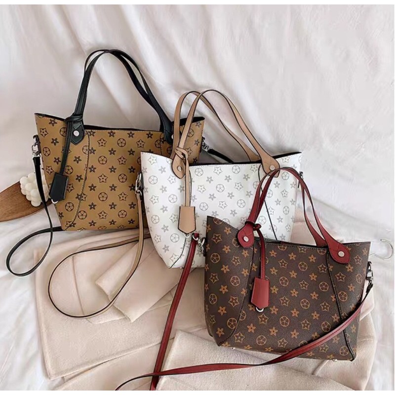 SG7479 syafniegalery tote bag impor motif star import include tali panjang shopping bag 1856 3200