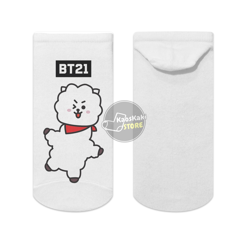 Kaos Kaki Pendek/BT21 Ankle Low socks motif BT21 KAOSKAKI BT21 MURAH KAOSKAKI BTS MALANG-RJ