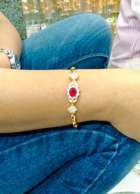 Gelang tangan wanita // gelang permata lapis emas // gelang replika emas // perhiasan wanita