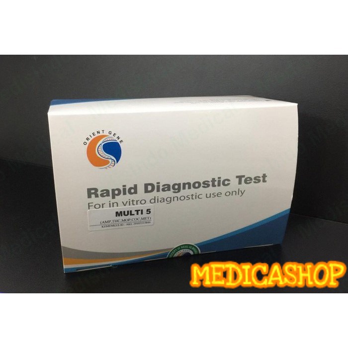 Rapid Test Orient Gene Multi 5( AMP/MOP/THC/MET/COC) isi 25 test