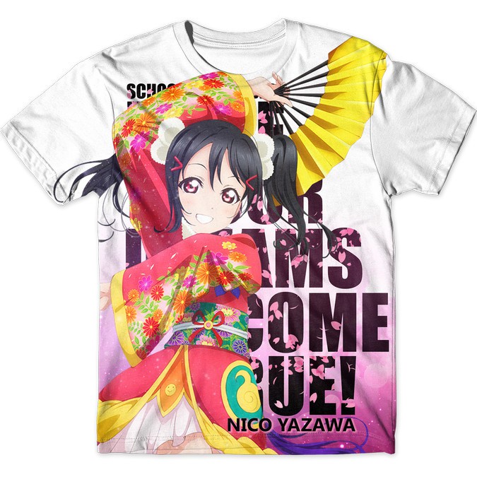 Nico Yazawa Full Graphic – Love Live Anime T-Shirt/Kaos Anime