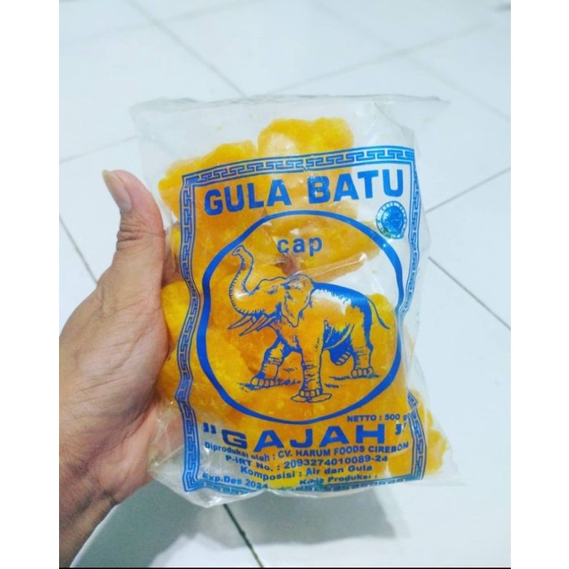 

Gula Batu Madu Cap Gajah Asli Khas Kota Cirebon Kemasan 500 Gram