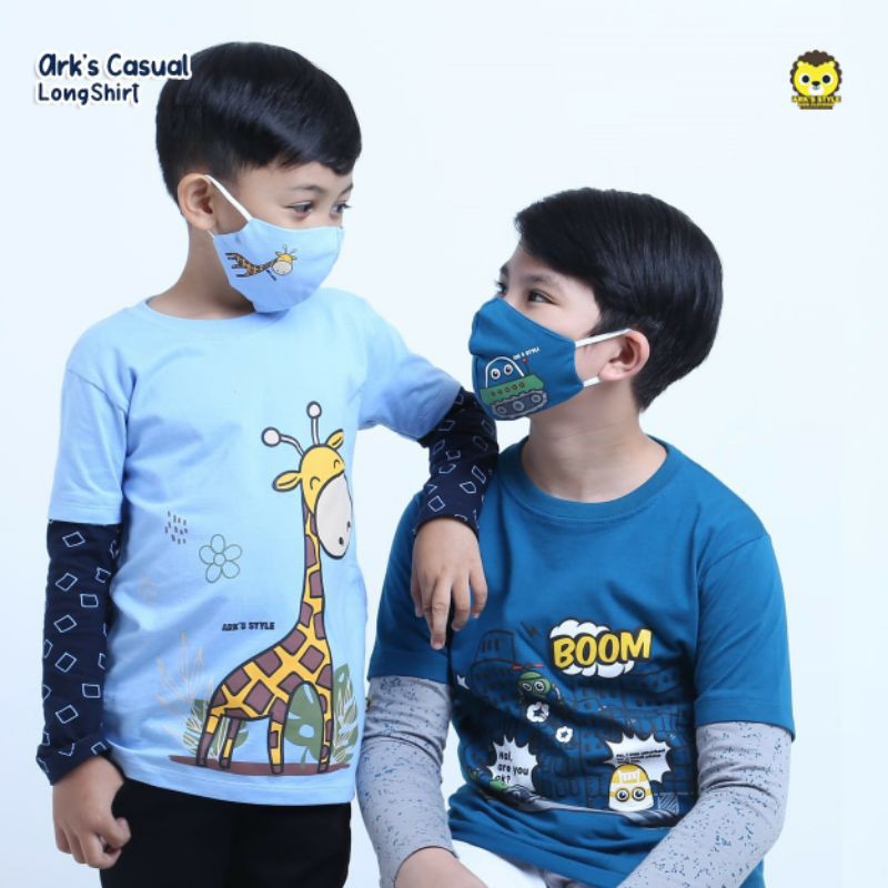 Kaos lengan panjang anak terbaru Casual Longsleeve by Arks style/kaos lengan panjang unisex keren