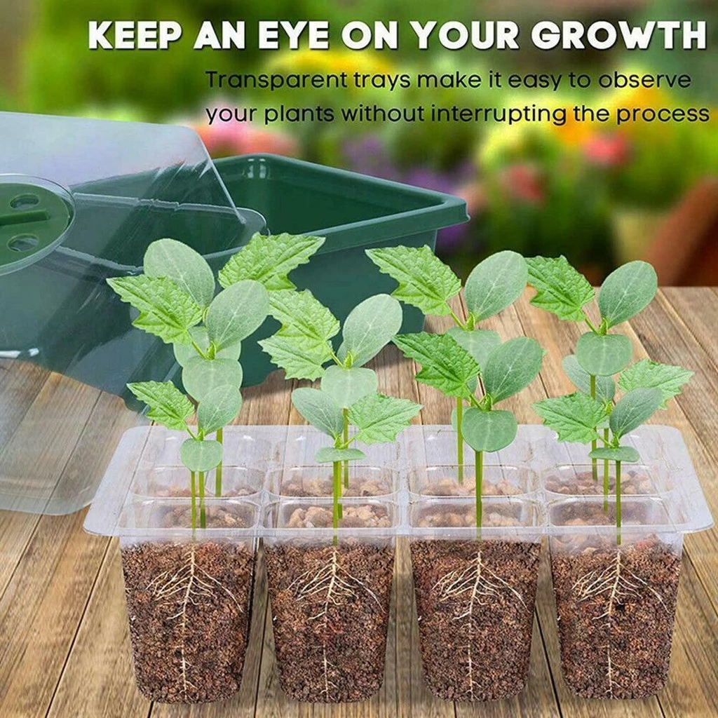 Hot Sale/6Per12Lubang Panci Pembibitan/Kelembaban Adjustable Switch Nursery Pots/Starter Germination Kit Garden Grow Box