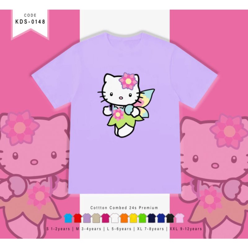 KAOS ANAK PEREMPUAN HELLO KITTY/COTTON 24S
