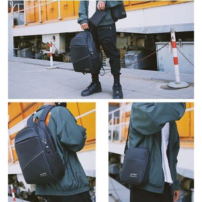 Buy 1 Get 2 Tas Ransel USB Charger Earphone Hole TR802