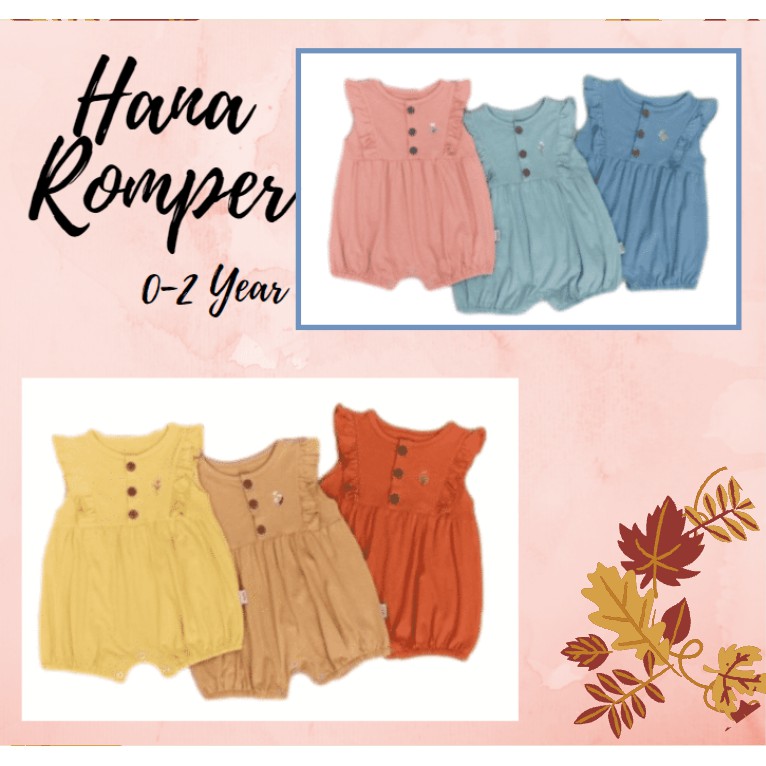 MOOI HANA ROMPER ROMPER BAYI JUMPSUIT FASHION ANAK BAYI PEREMPUAN 0-24 BULAN CBKS-1