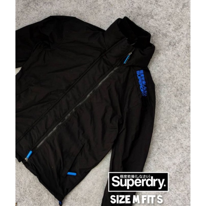 Jaket Outdoor Superdry Waterproof Origin Black Second