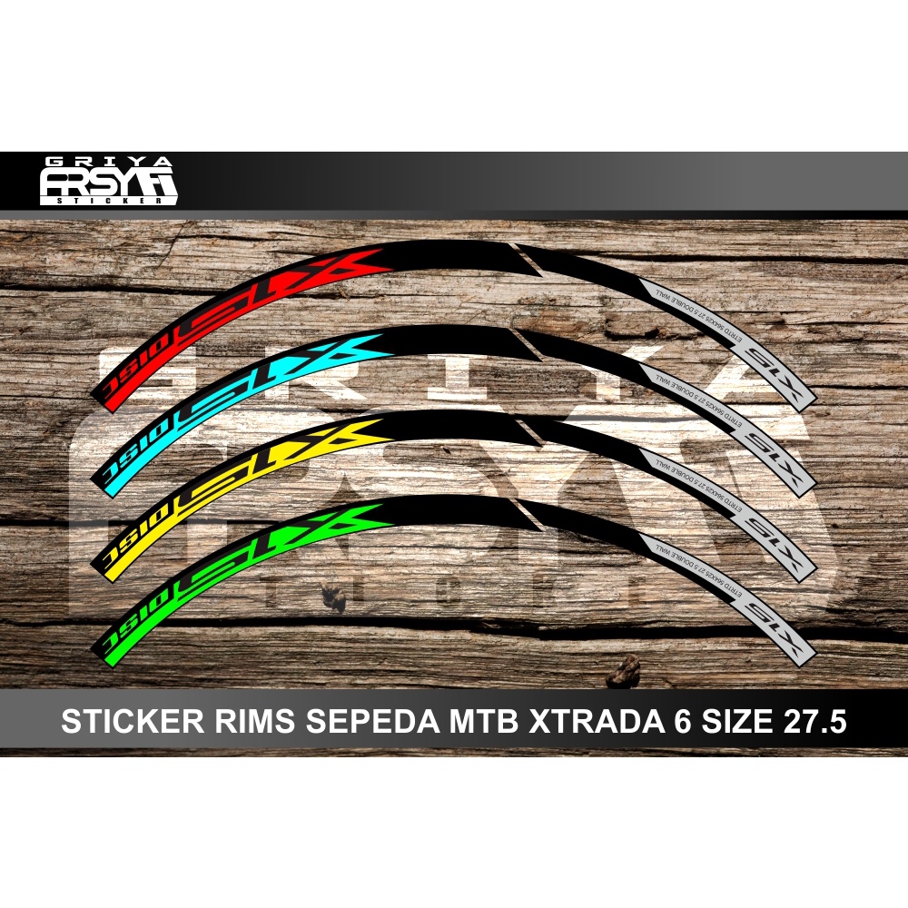 Decal Sticker Velg Sepeda  XTRADA X15 Sticker RIMS sepeda MTB 27.5