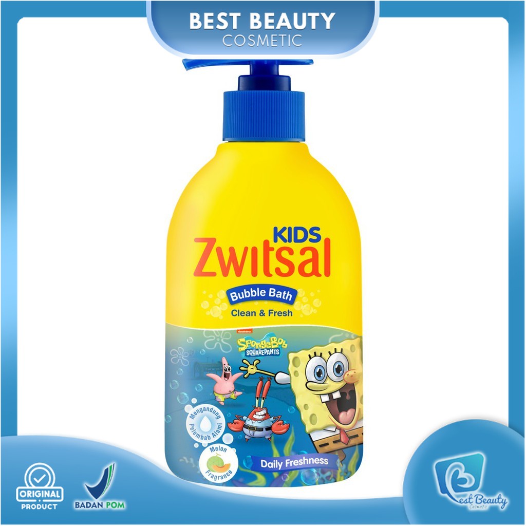 ★ BB ★  Zwitsal Kids Bubble Bath Blue Clean &amp; Fresh 280 ml