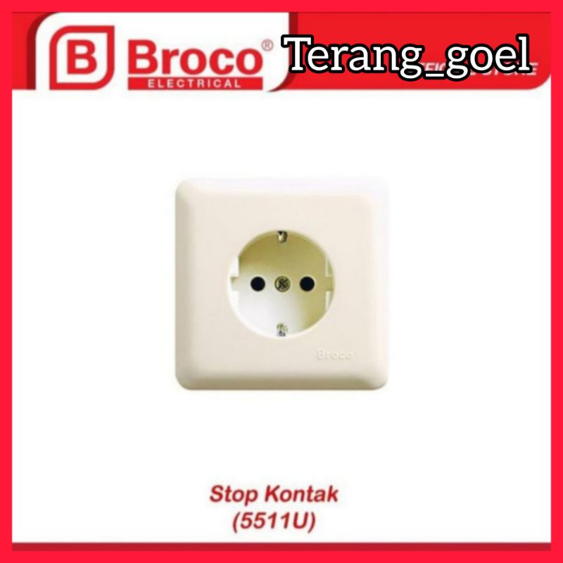 STOP KONTAK BROCO NEW GEE TANAM/ IB SOCKET OUTLET NEW GEE CREAM BROCO