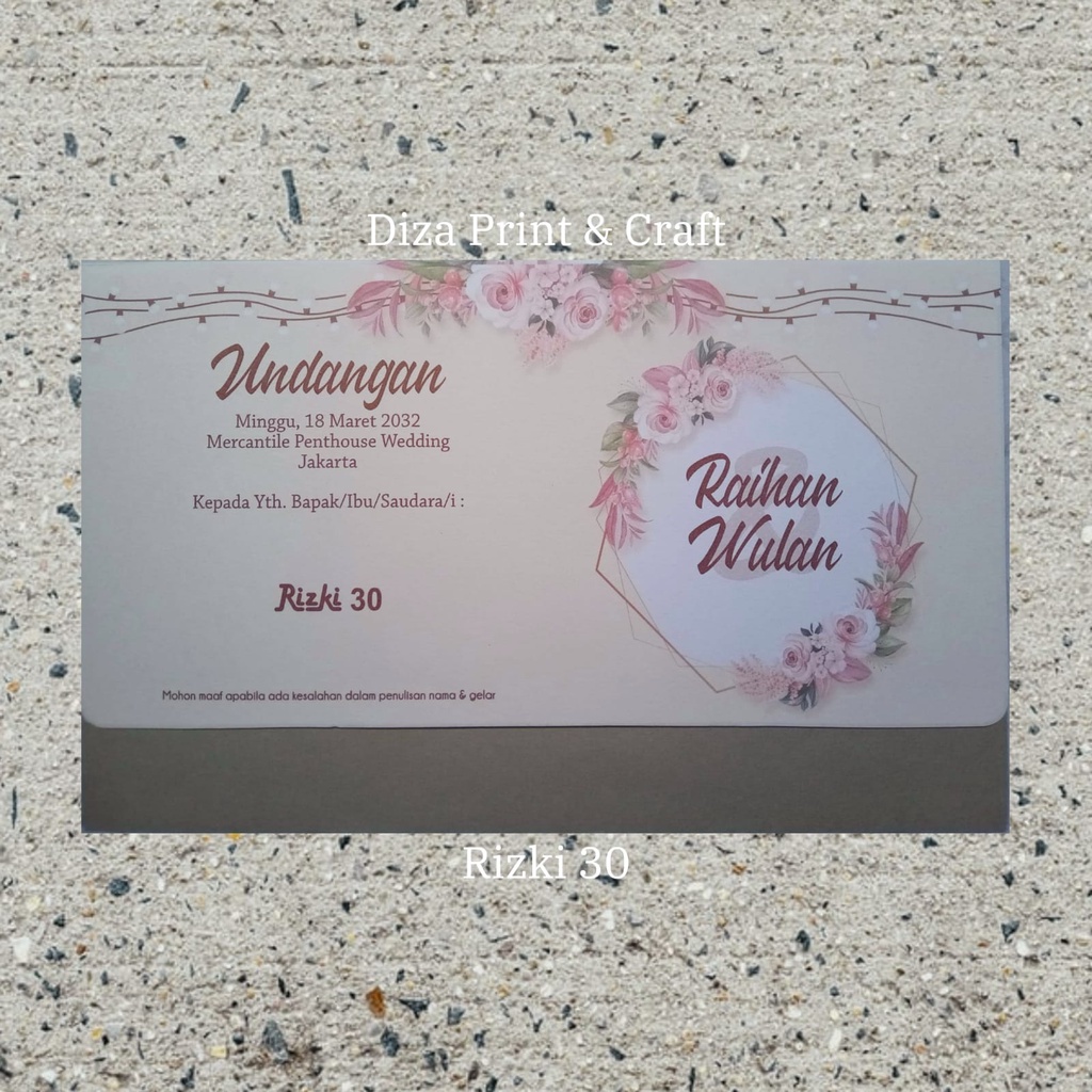 Undangan Pernikahan Murah Rizki 30