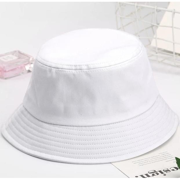 Topi Bucket Premium Polos two tone dua warna