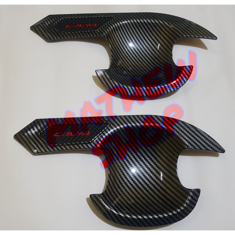 Outer Handle Cover Calya Carbon / Mangkok Cover Pintu Toyota Calya Carbon / Cover Pintu Toyota Calya