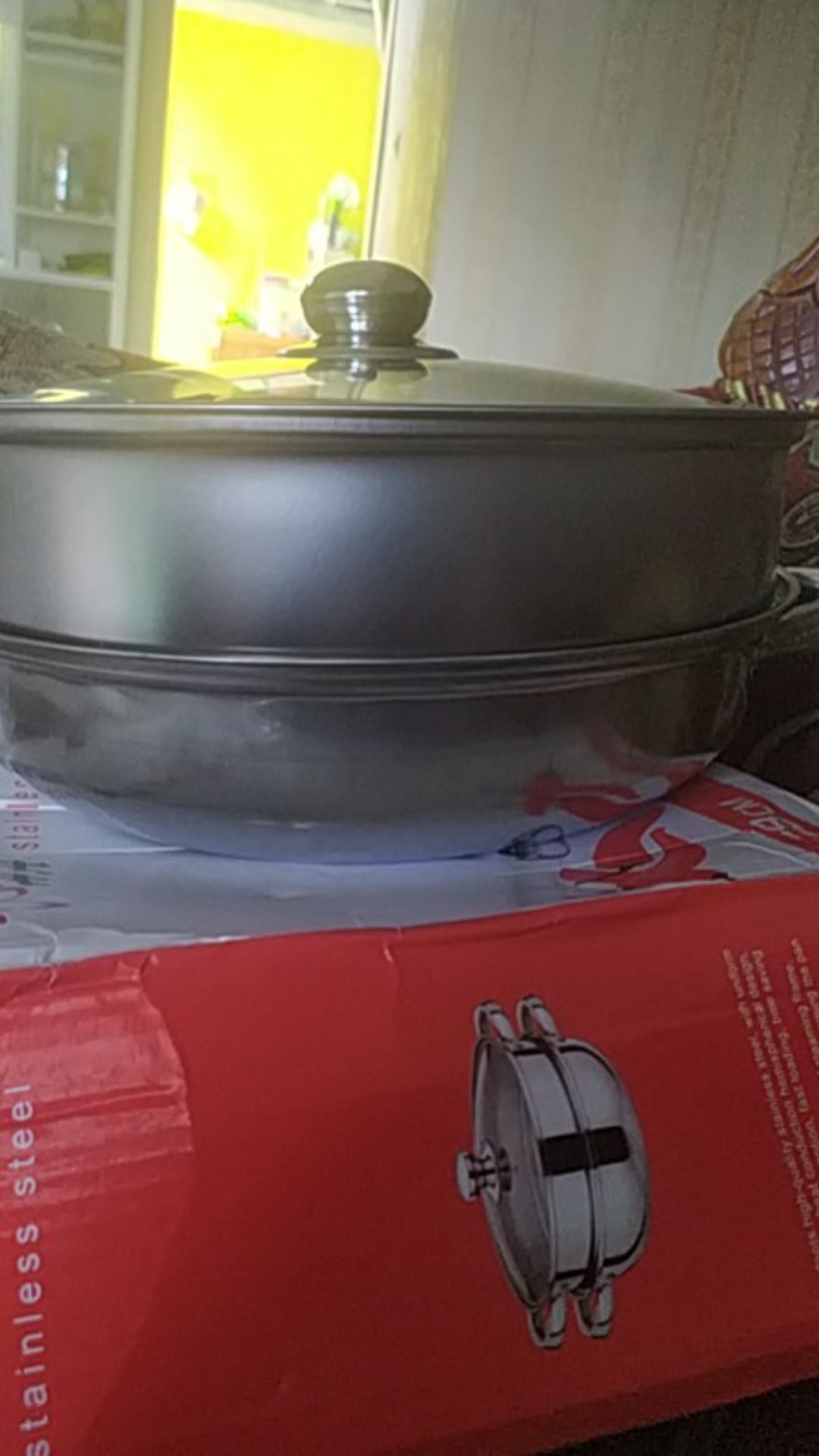 Panci Kukus Kukusan 28cm Double Stainless Steel Steamer Pan Dandang Hotpot Hot Pot Tempat Alat Dapur