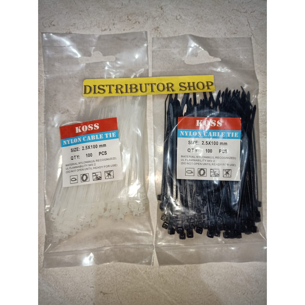 Isi 100 Pcs Cable Ties 10cm / Kabel Tis 10 cm