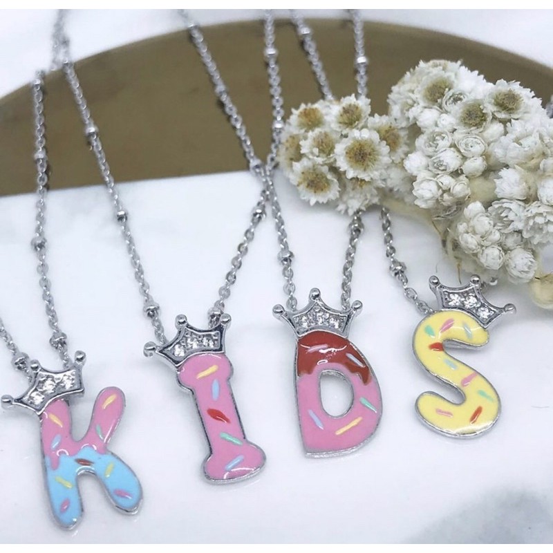 Kalung Perak Anak 925 Asli Inisial Huruf A-Z