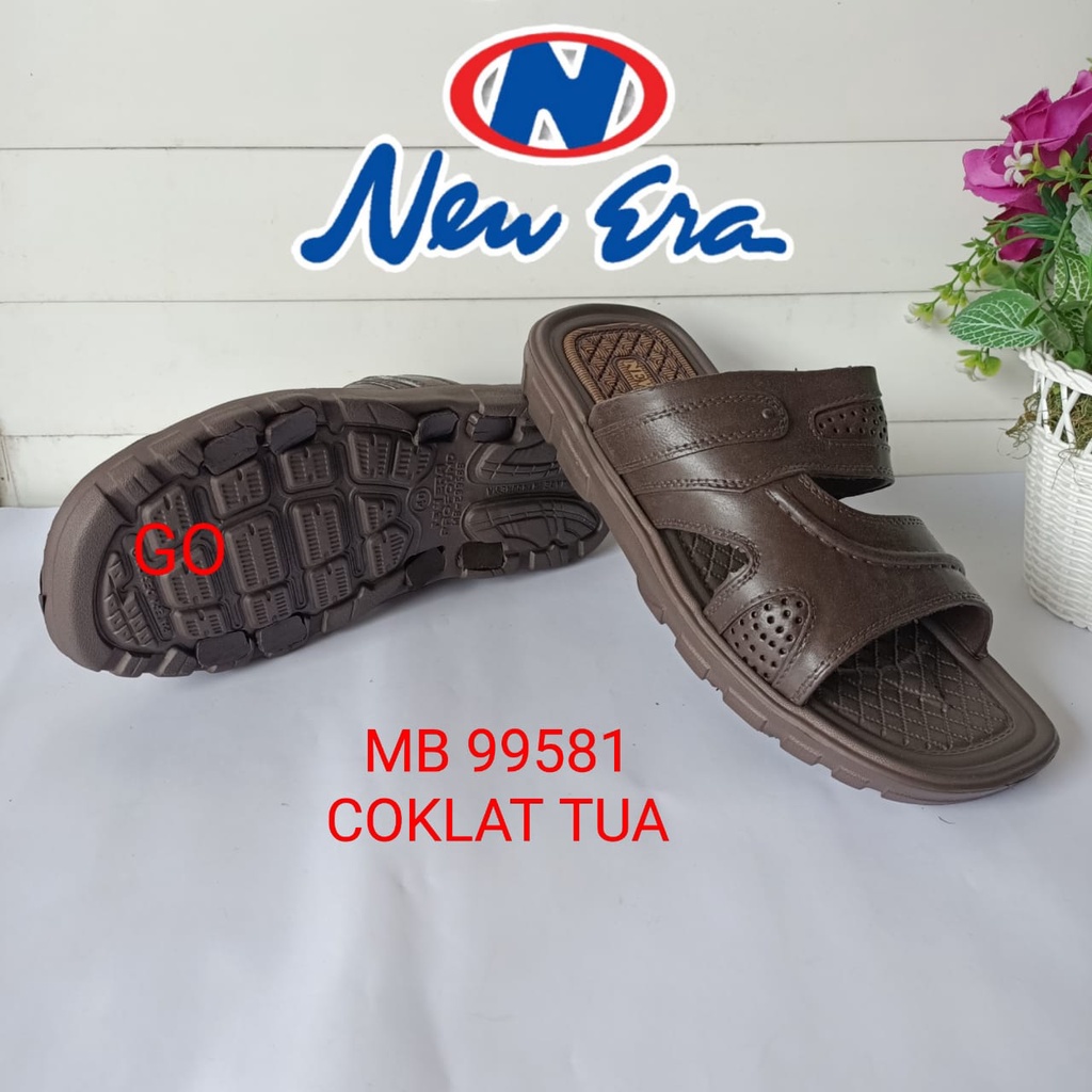 gos  NEW ERA MB E 99581 Sandal Selop Pria Casual Sandal Slop Karet Pria Dewasa Sendal Slide Pria Keren