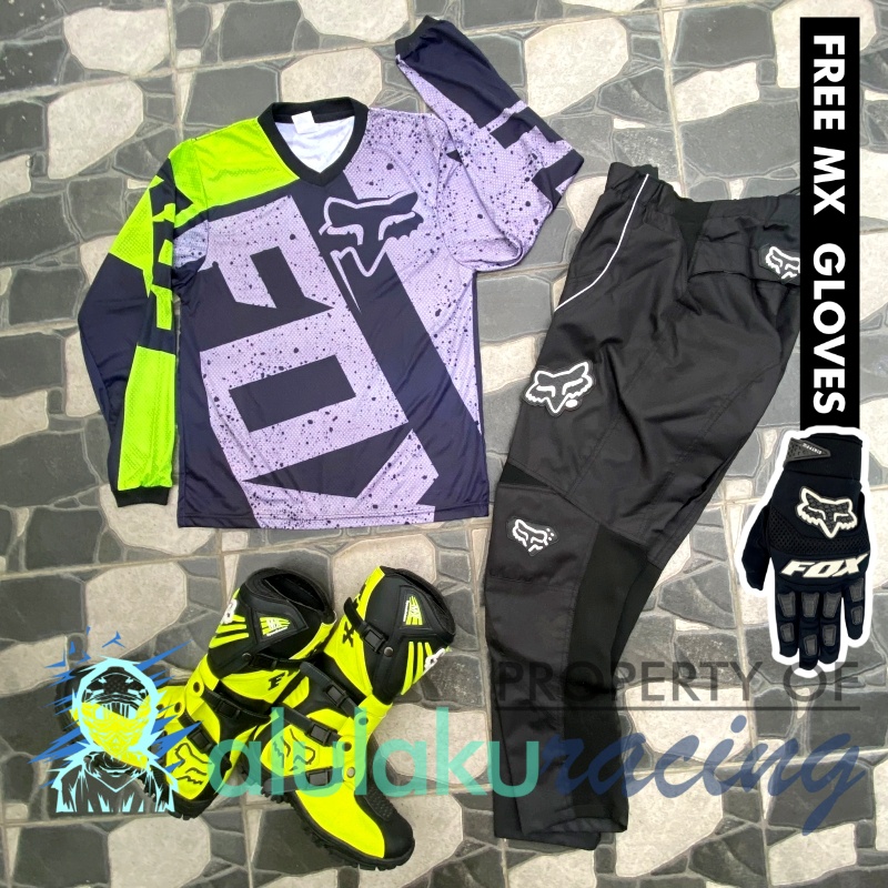 Jersey, Celana, Sarung Tangan &amp; Sepatu SV Fullset MX Trail Motocross - Paket Bundling FOCTSV030104-F41