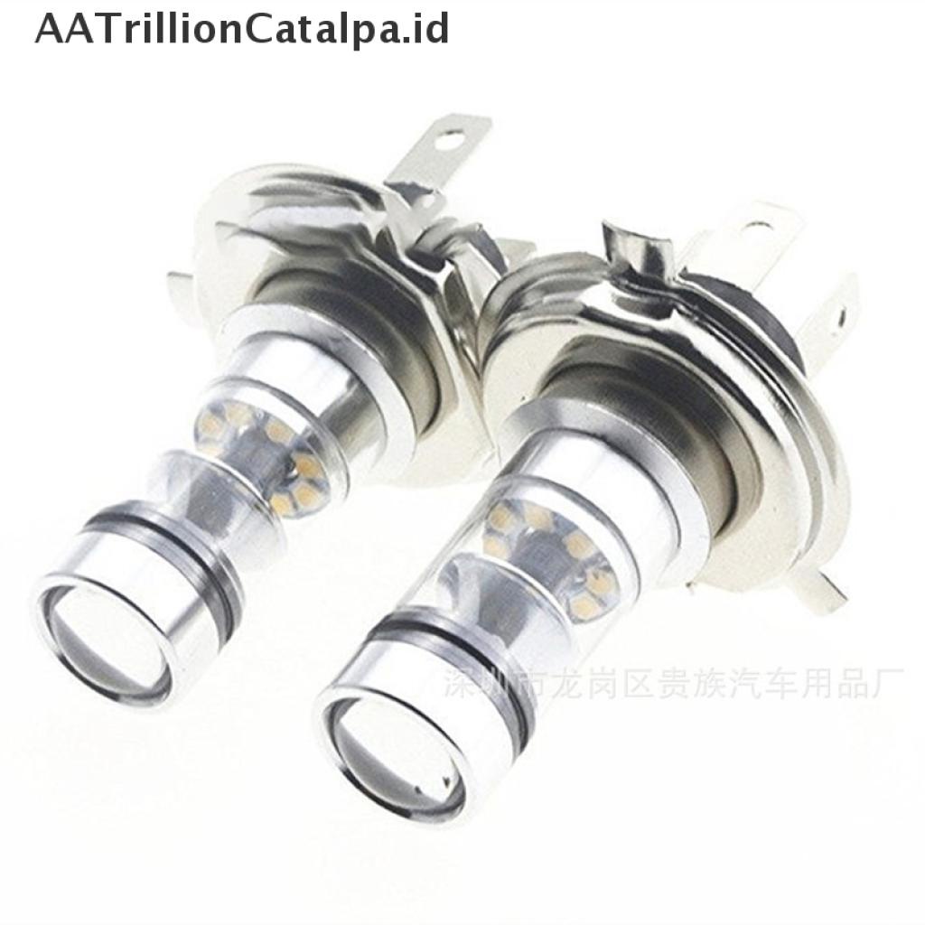 (AATrillionCatalpa) H4 Lampu Depan 20-led 100W 6000K Warna Putih Untuk Motor Power