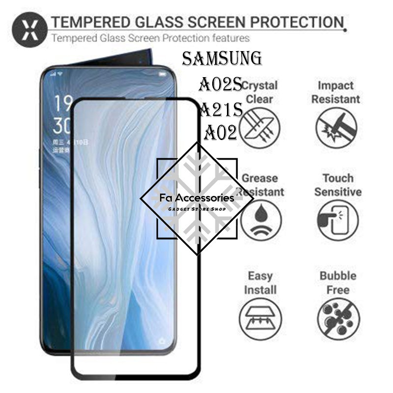 Tempered Glass 5D 9D Samsung A02 A02S A21S Tempered glass 5d full lem screen protector antigores