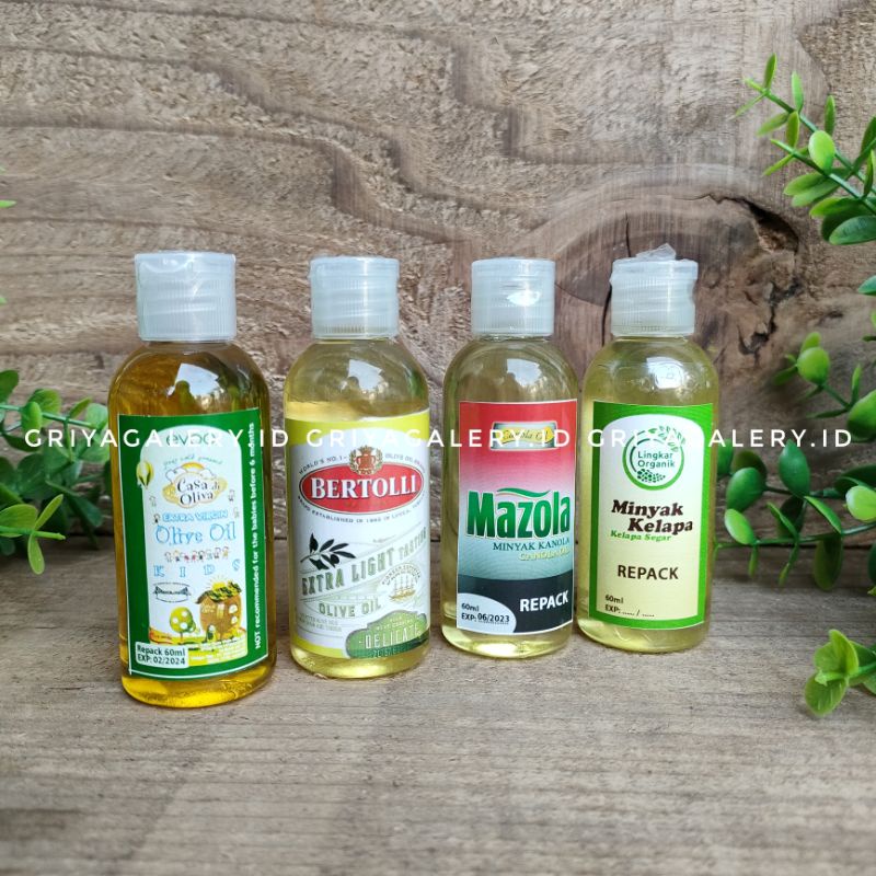 

Trial Pack Cooking Oil 60ml , Lingkar Organik Minyak Kelapa, minyak zaitun evoo, minyak kanola 60ml MPASI