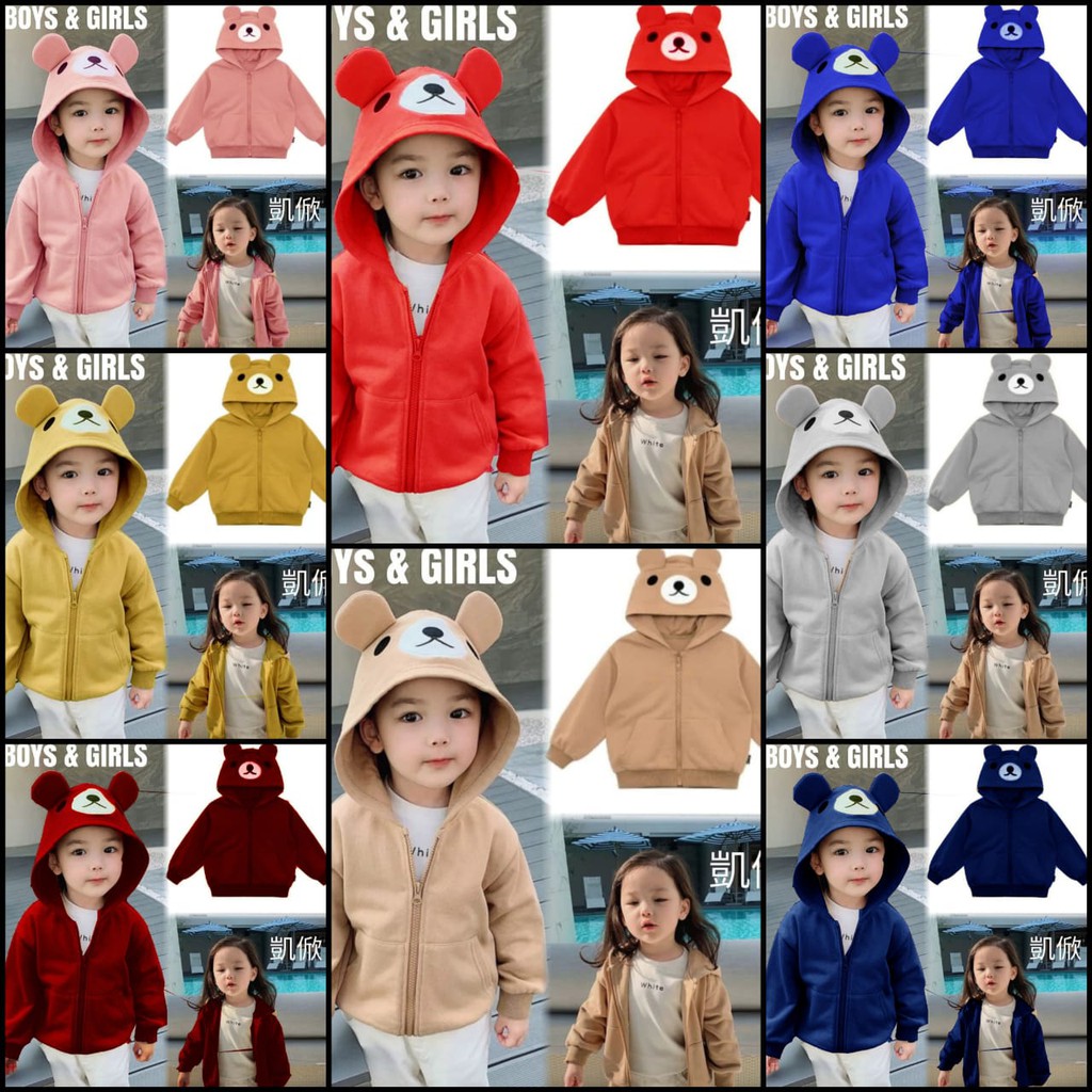 orenz.shop COD jaket hoddie anak unisex bear