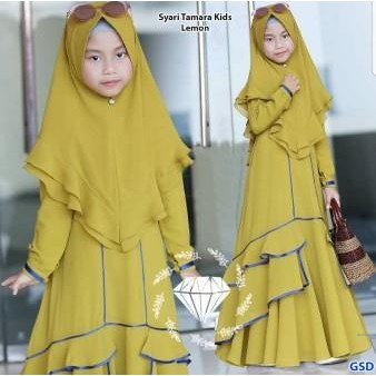 Syari Tamara Anak/Maxi Muslim Anak/Dress Muslim Anak perempuan/Maxi Hijab Anak/gamis anak murah