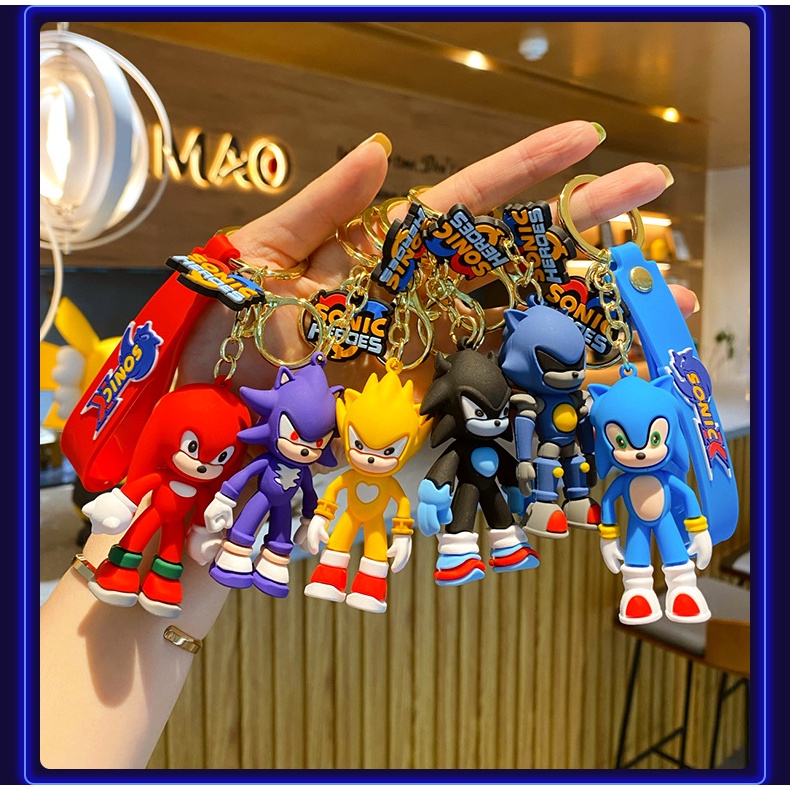 Gantungan Kunci Boneka Kartun Anime Sonic Untuk Aksesoris Tas / Handphone