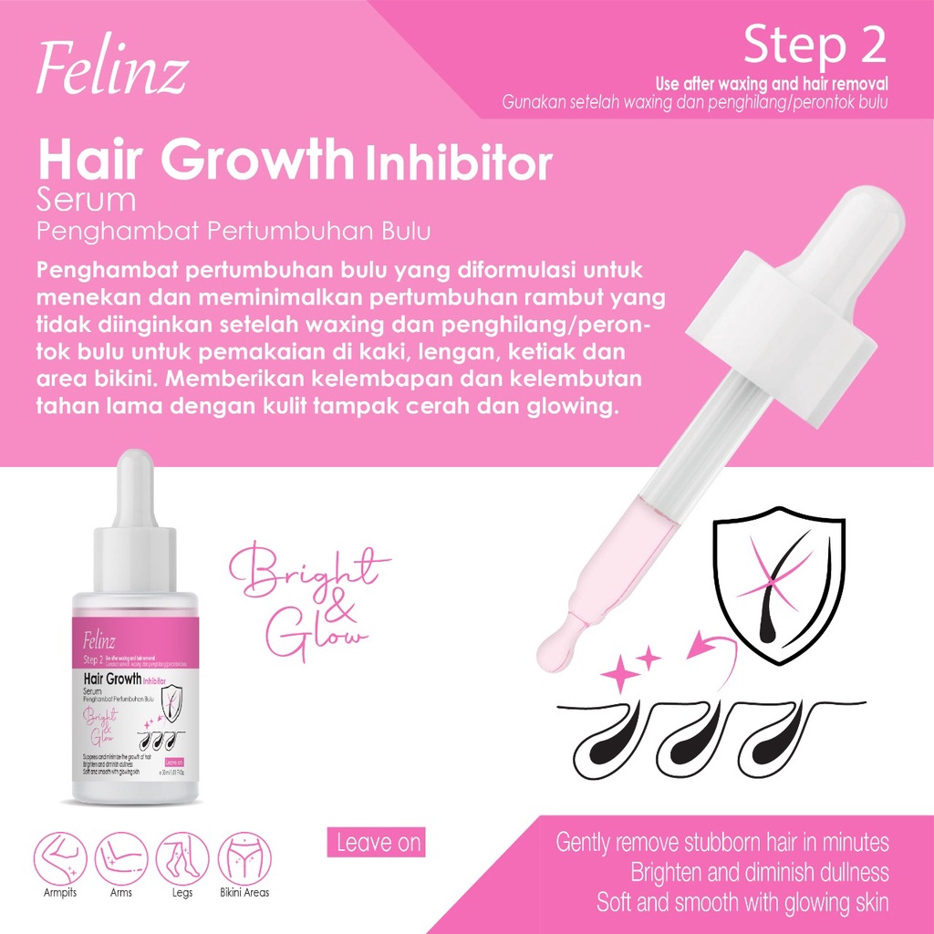 Felinz Hair Removal Spray STEP 1 | Felinz Hair Growth Inhibitor Serum STEP 2