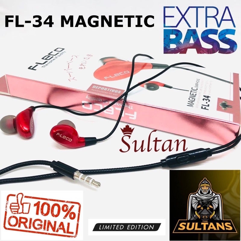 PROMO HANDSFREE FLECO FL38 MAGNETIC METALIC COLOUR