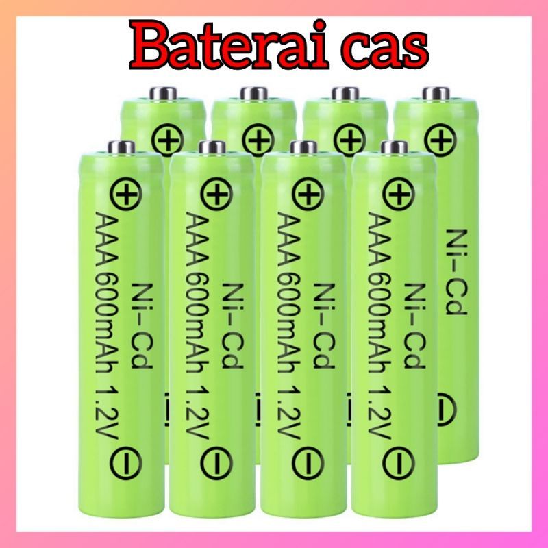 Baterai Cas AAA A3 600mah Battery Rechargeable Batre Isi Ulang Ni-Cd