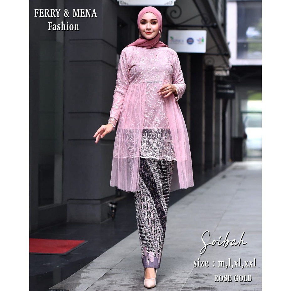 Kebaya Modern Soibah FM / Setelan Baju Kebaya Wisuda Modern / Baju Brukat Kebaya Kekinian / Setelan Kebaya Brukat / Kebaya Wisuda / Kebaya