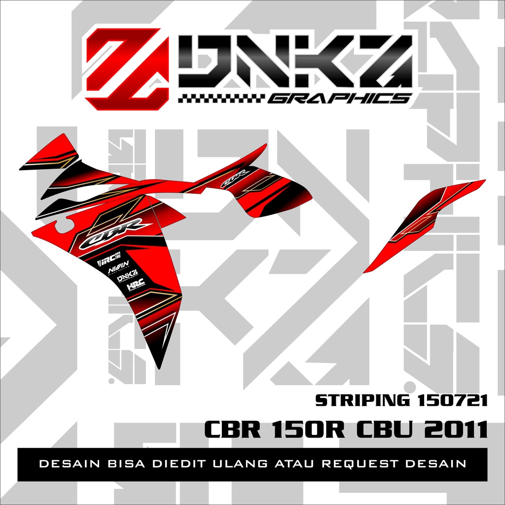 Stiker CBR 150R CBU 2011 Thailand Decal Striping CBR 150R CBU 2011 Thailand Premium 150721