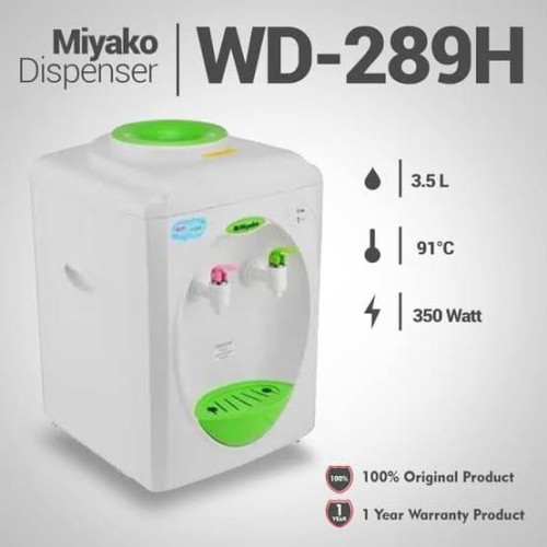 Miyako WD-289 HC Water Dispenser - Putih/Hijau SANGAT BAGUS