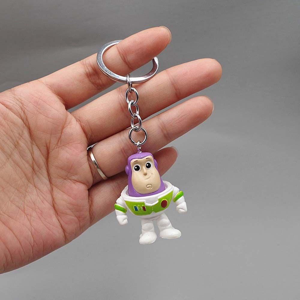 LANFY Gantungan Kunci Buzz Lightyear Anime Kartun Animasi Peripheral Buzz Lightyear Action Figure Gantungan Kunci