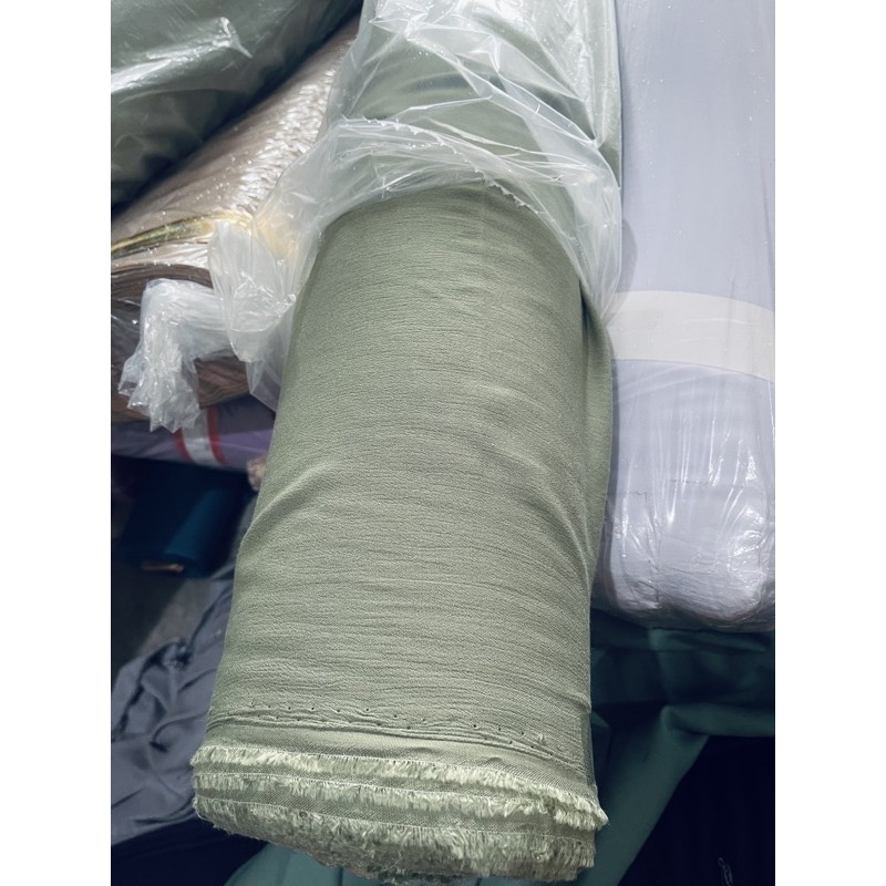 Kain RAYON CRINKLE PREMIUM-Hijau Pastel