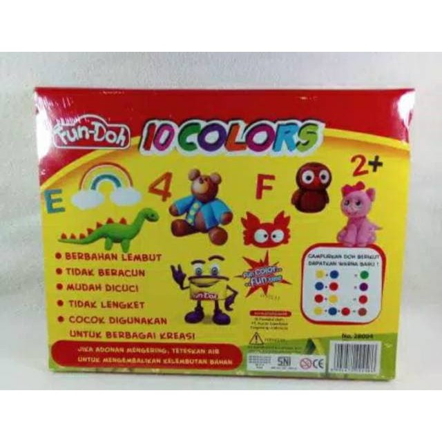 Mainan Dough Set Mainan Anak Fun-Doh Refill Perempuan Anak Laki laki FunDoh Murah - FUN DOH MIX 10