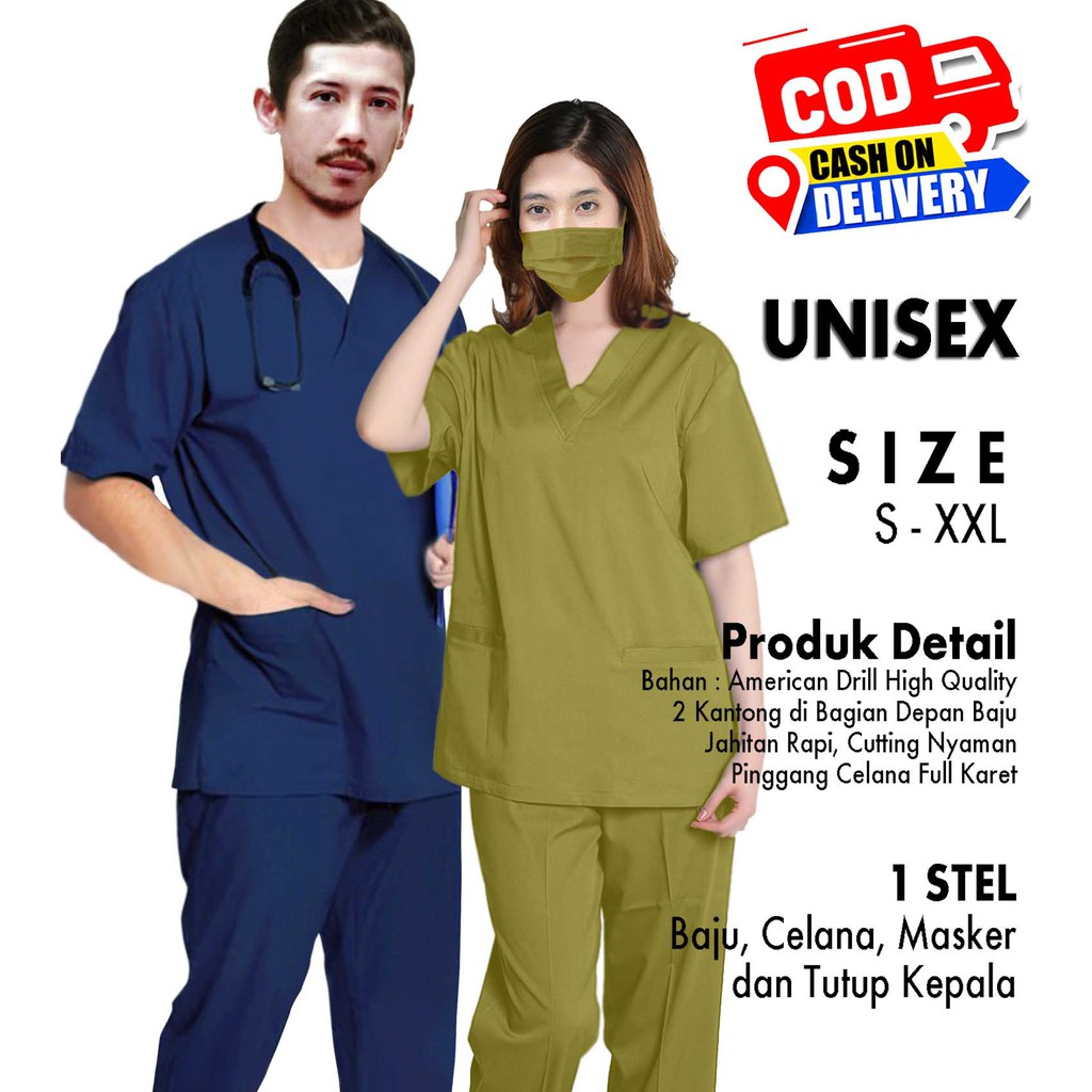 SETELAN BAJU OKA | 1 SET BAJU OK | BAJU JAGA | BAJU PERAWAT | SERAGAM JAGA | DOKTER | DOCTORS