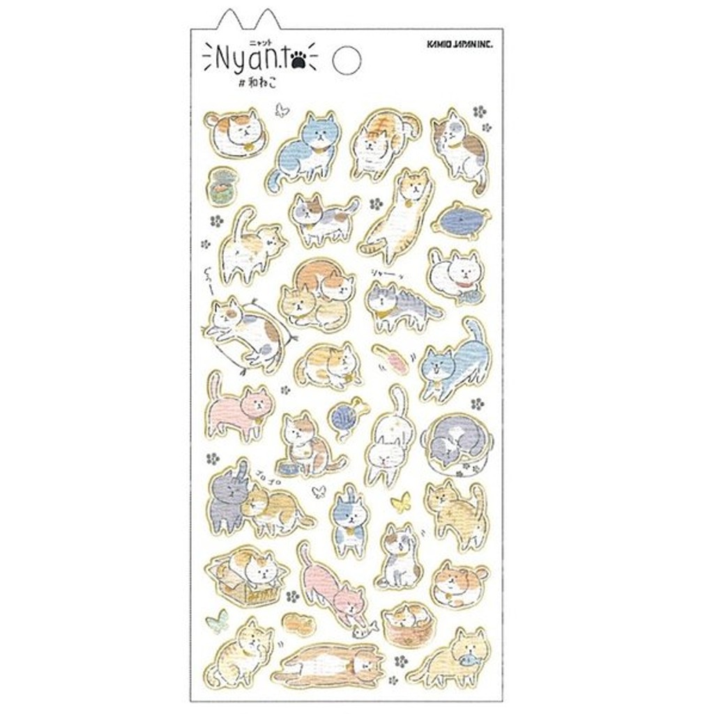 

Kamio Japan Nyanto Sticker Cat